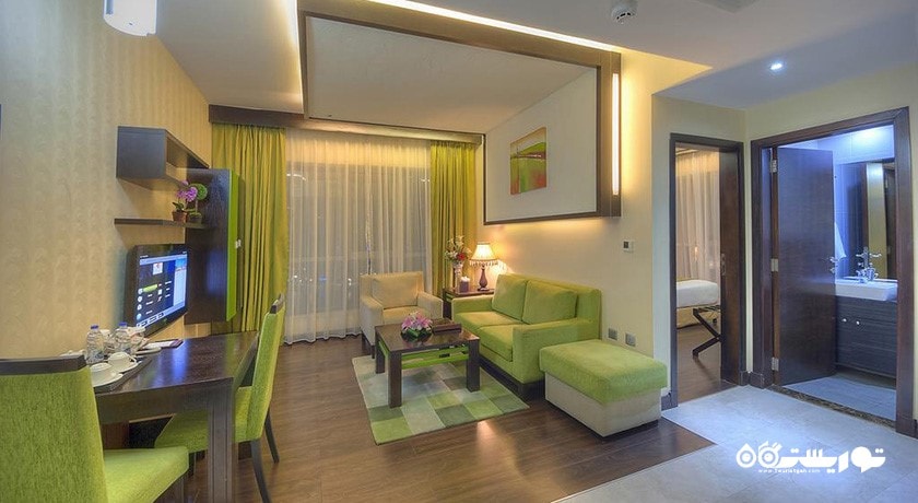 محوطه نشیمن آپارتمان دوخوابه