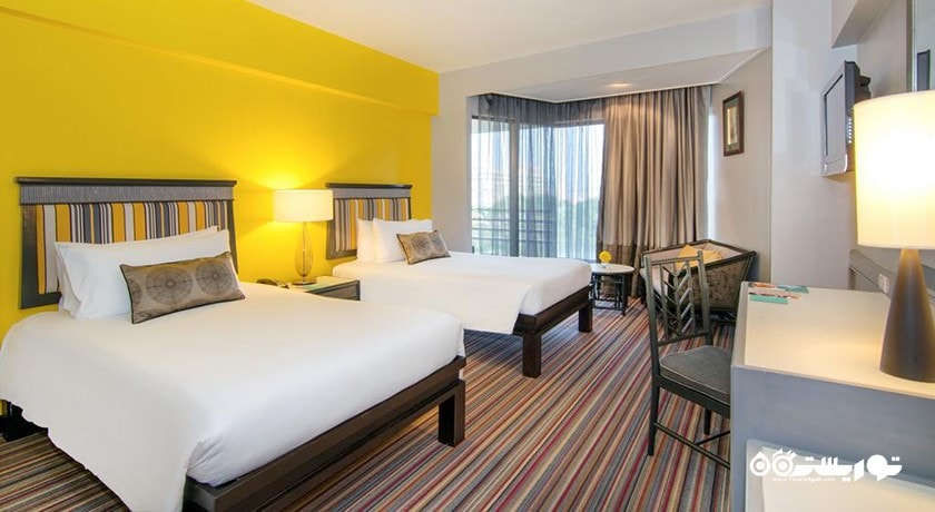 تخت های توئین اتاق دلوکس با چشم انداز شهر