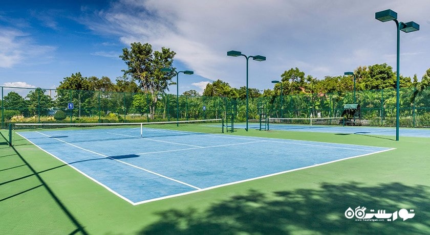نمای زمین تنیس اختصاصی هتل