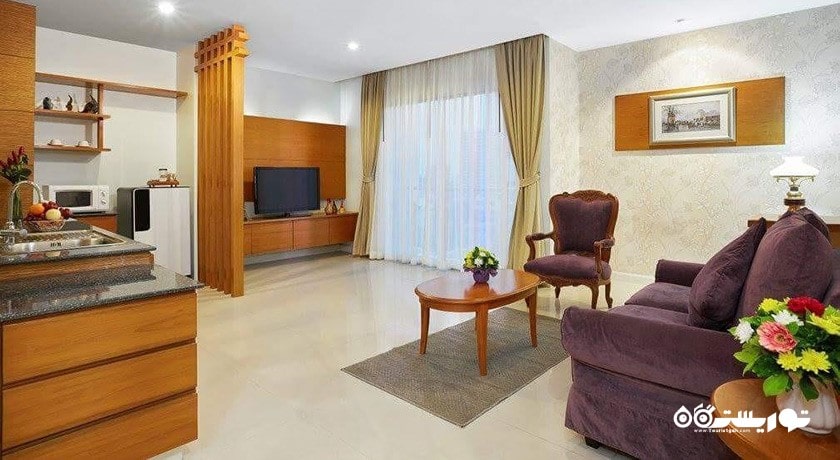 محوطه نشیمن سوئیت یک خوابه