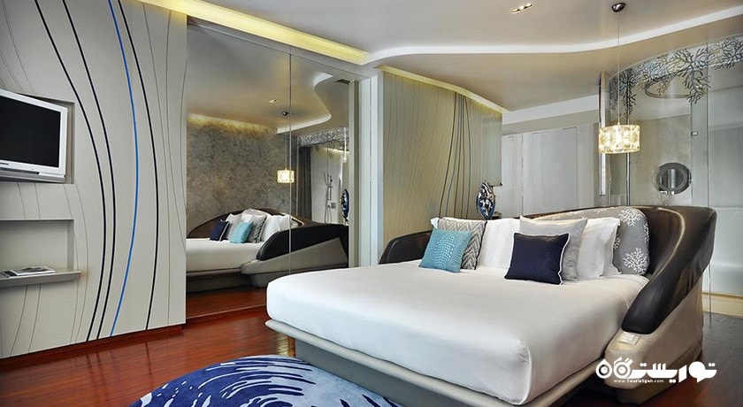 نمای تخت بزرگ اتاق دلوکس