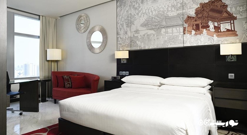 نمای تخت بزرگ اتاق دلوکس