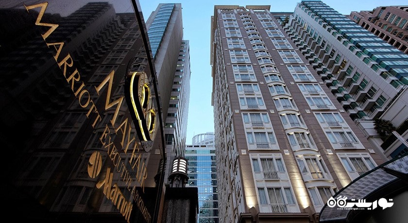 نمای ساختمان هتل آپارتمان مرییت اگزکیوتیو می فر بانکوک