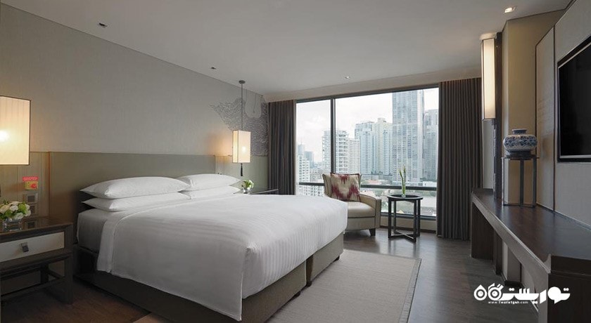 نمای تخت بزرگ اتاق دلوکس