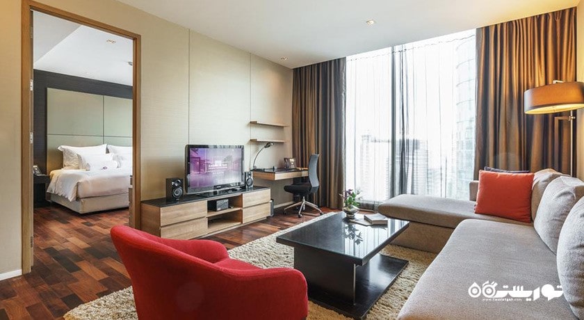 محوطه نشیمن سوئیت دوخوابه