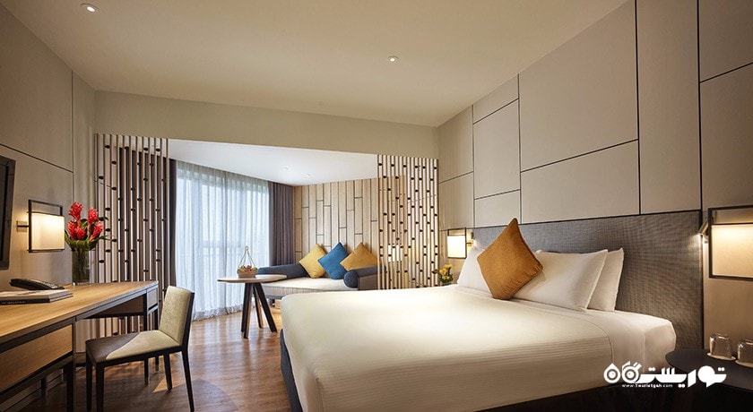 نمای تخت بزرگ اتاق دلوکس