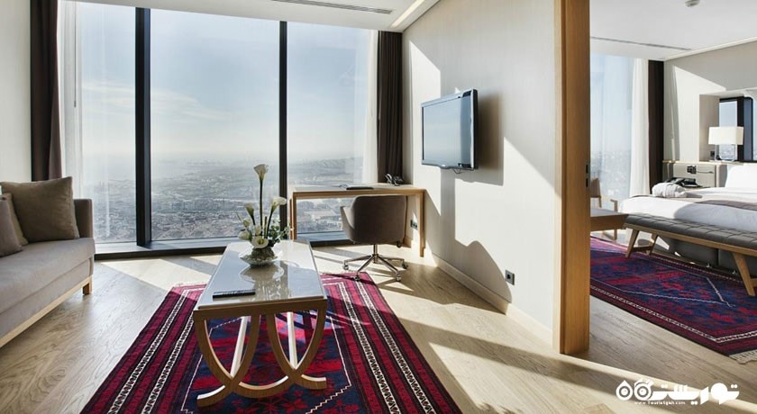 محوطه نشیمن سوئیت تک خوابه