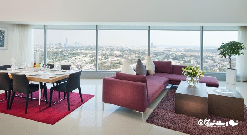 محوطه نشیمن آپارتمان چهار خوابه دوبلکس
