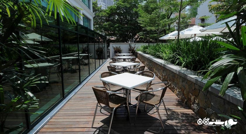 محوطه فضای باز بیسترو و بار تاپاس