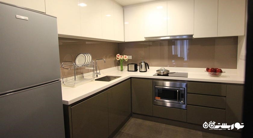 آشپزخانه آپارتمان دوخوابه اگزکیوتیو