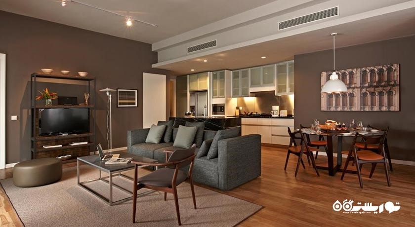 محوطه نشیمن سوئیت یک خوابه