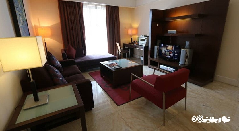 محوطه نشیمن آپارتمان دلوکس دوخوابه