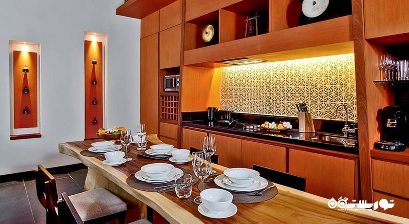 نمای آشپزخانه ویلا دوخوابه