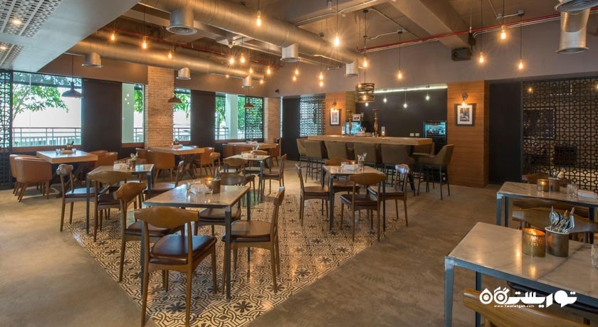 نمای  رستوران غذای مدیترانه ای متزوس