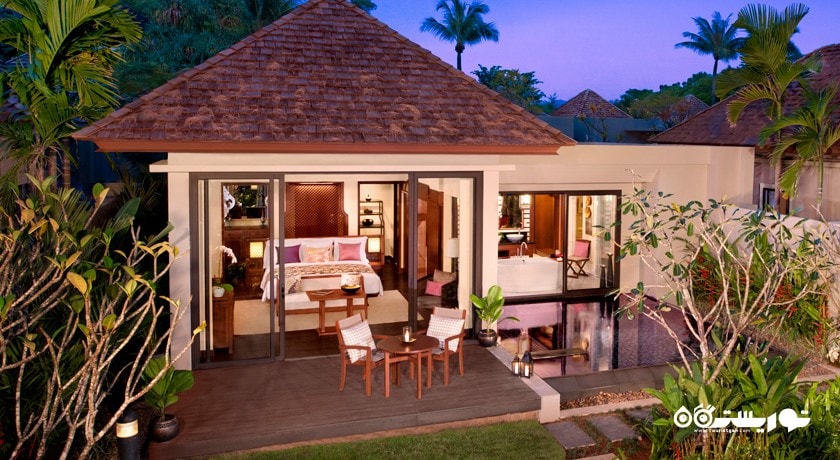 نمای کلی ویلا با دسترسی به ساحل