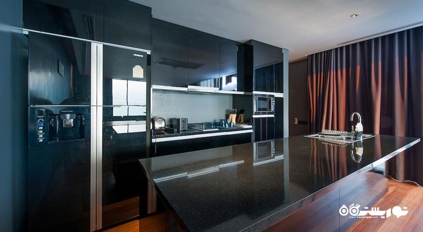 نمای آشپزخانه ویلا سه خوابه