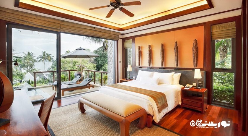 تخت بزرگ سوئیت یک خوابه با استخر