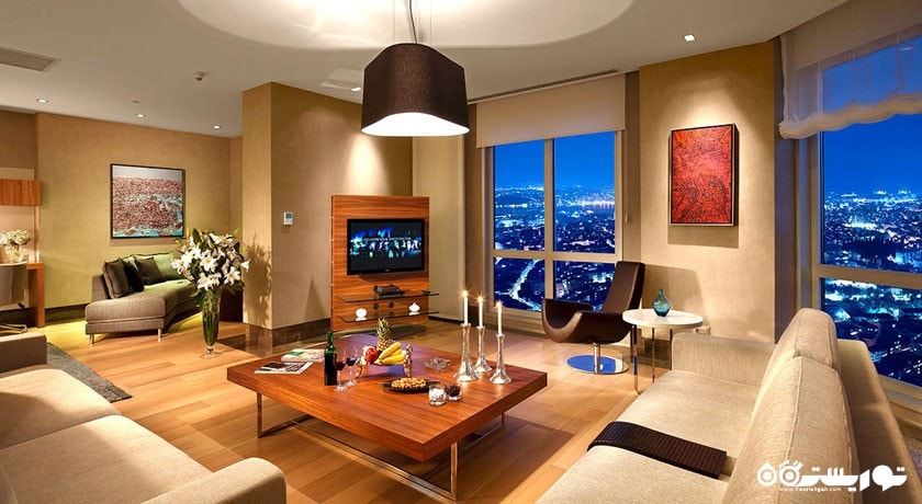 محوطه نشیمن آپارتمان پنت هاوس