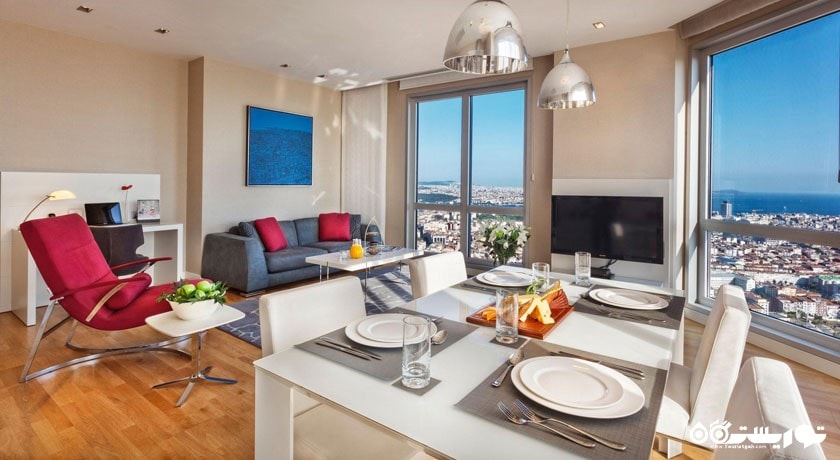 میز غذاخوری آپارتمان دوخوابه هتل