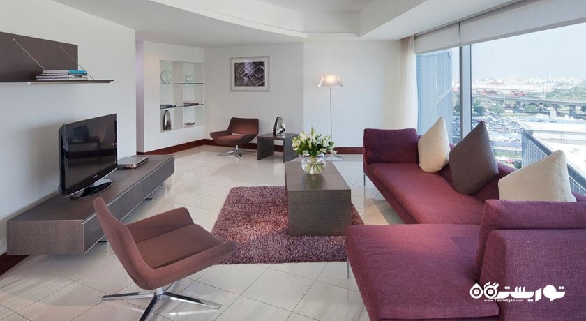 محوطه نشیمن آپارتمان دوخوابه سیمپلکس