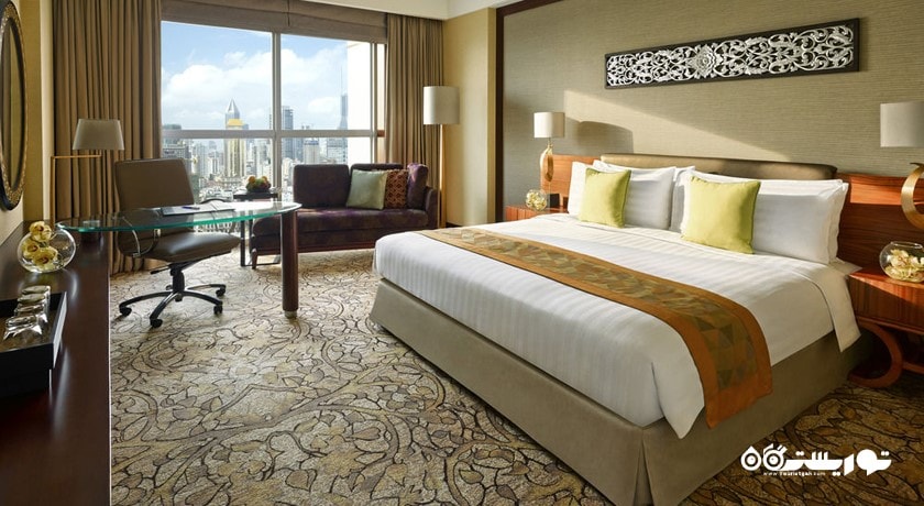 نمای تخت بزرگ اتاق دلوکس	