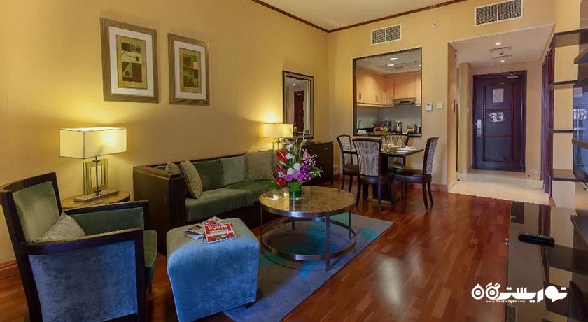 محوطه نشیمن آپارتمان یک خوابه