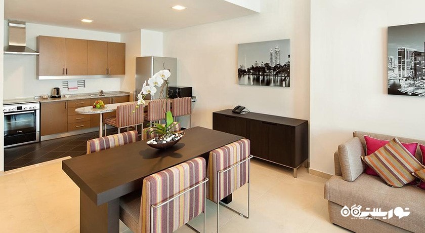 محوطه نشیمن آپارمان یک خوابه