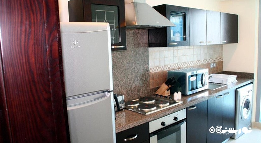 نمای آشپزخانه آپارتمان یک خوابه