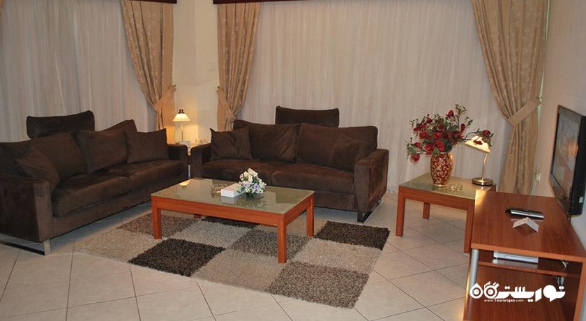 محوطه نشیمن آپارتمان دوخوابه