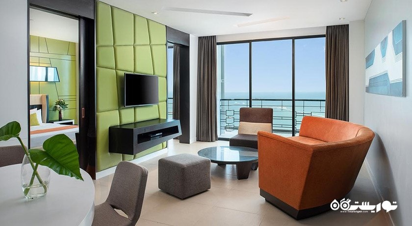 محوطه نشیمن سوئیت یک خوابه