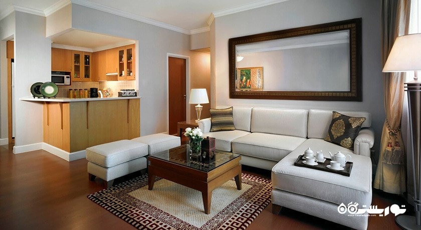 محوطه نشیمن سوئیت دوخوابه