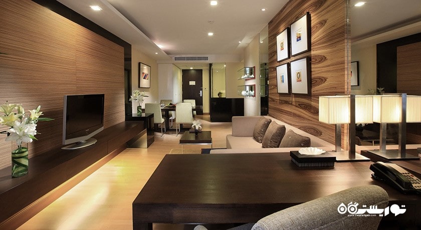 محوطه نشیمن آپارتمان دوخوابه