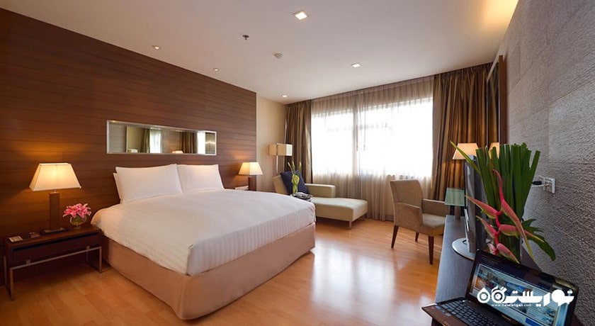 نمای تخت بزرگ آپارتمان دوخوابه