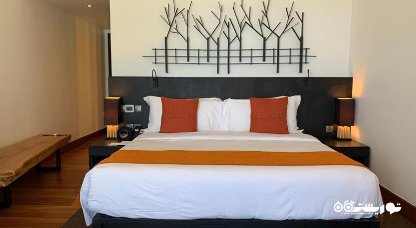 نمای تخت بزرگ اتاق لاکچری