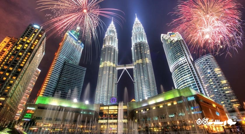  برج های دوقلوی پتروناس شهر مالزی کشور کوالالامپور