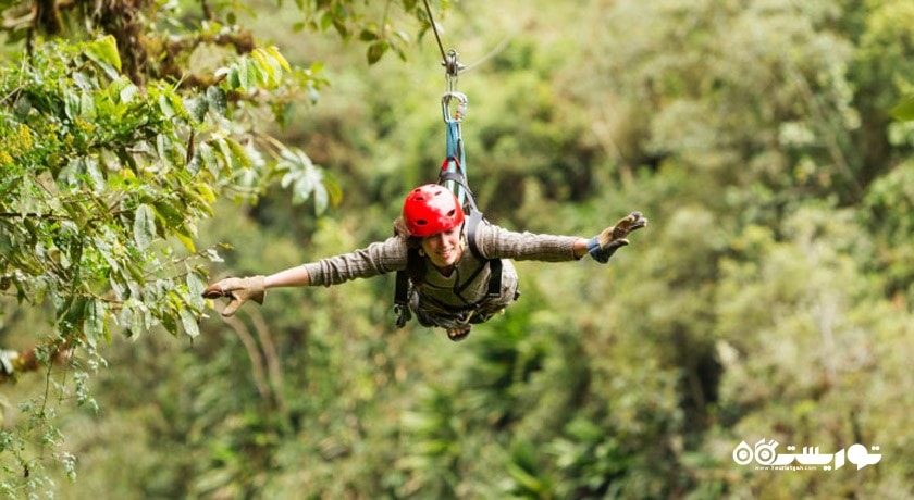 سرگرمی زیپ لاین شهر تایلند کشور پوکت