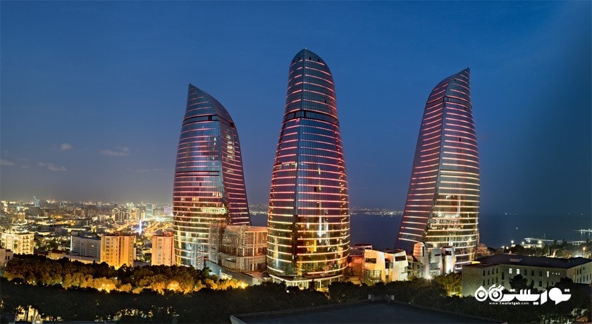  برج های شعله شهر آذربایجان کشور باکو