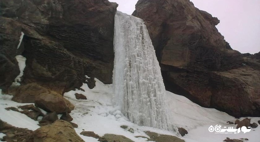  آبشار یخی نوا شهرستان مازندران استان آمل