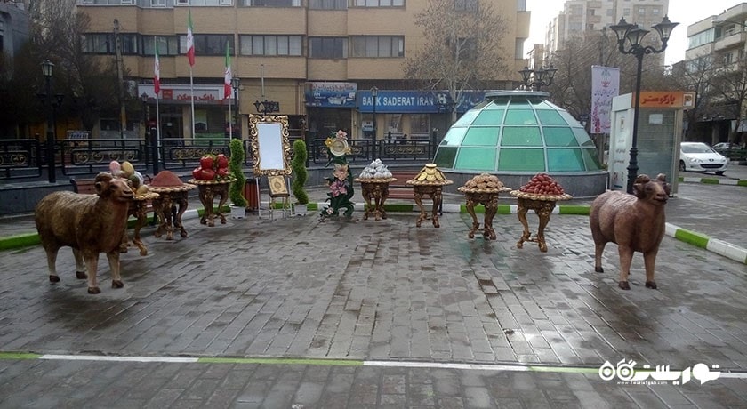  فلکه ولیعصر و پیاده راه شهریار شهر آذربایجان شرقی استان تبریز