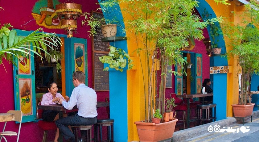 مرکز خرید خیابان حاجی لین شهر سنگاپور کشور سنگاپور