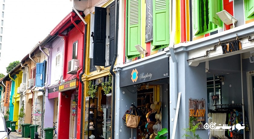 مرکز خرید خیابان حاجی لین شهر سنگاپور کشور سنگاپور