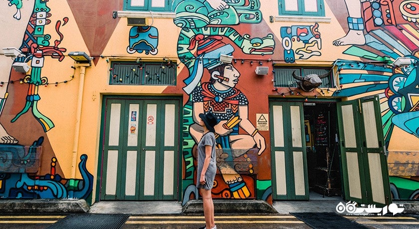 مرکز خرید خیابان حاجی لین شهر سنگاپور کشور سنگاپور