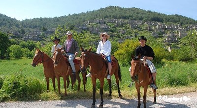سرگرمی اسب سواری در بدروم شهر ترکیه کشور بدروم