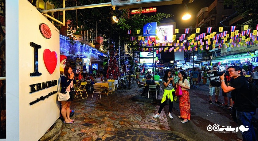  جاده کائوسان شهر تایلند کشور بانکوک