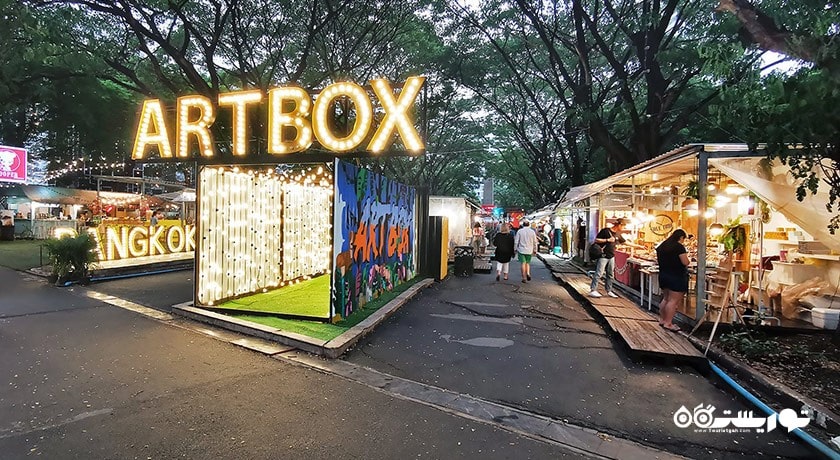 مرکز خرید بازارهای بانکوک شهر تایلند کشور بانکوک