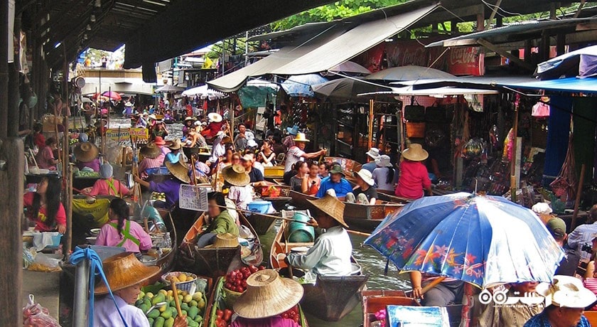 بازار شناور دامنون سادواک -  شهر بانکوک