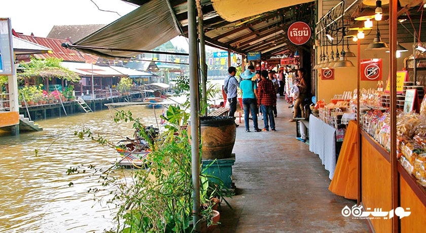 مرکز خرید بازار شناور آمپاوا شهر تایلند کشور بانکوک