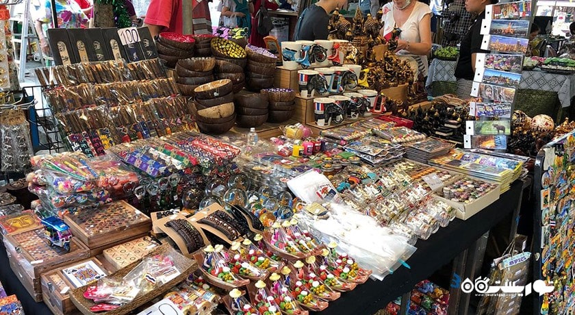 مرکز خرید بازار شناور کلونگ لات مایوم شهر تایلند کشور بانکوک