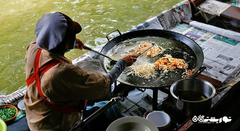 مرکز خرید بازار شناور کلونگ لات مایوم شهر تایلند کشور بانکوک