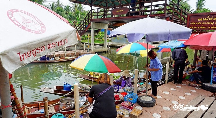 مرکز خرید بازار شناور تاکا شهر تایلند کشور بانکوک